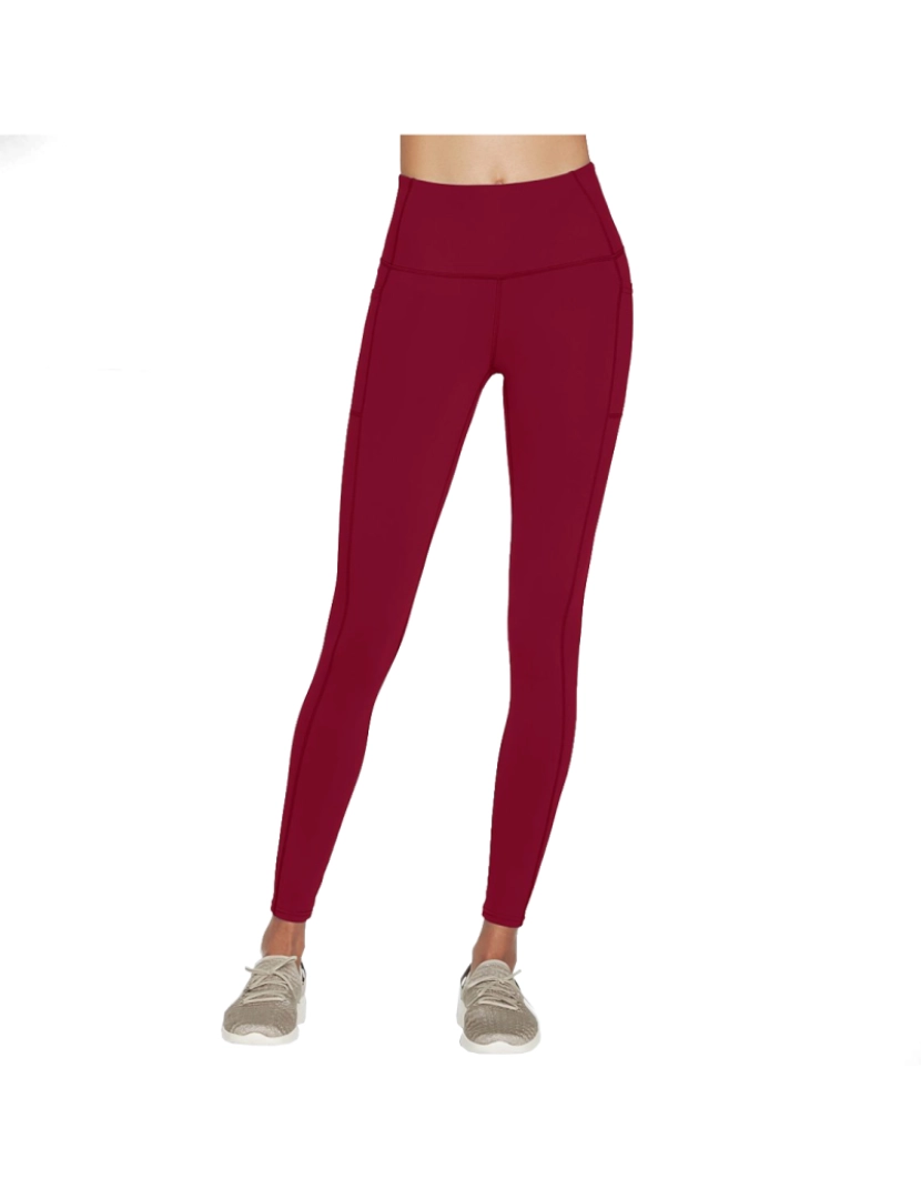 Skechers - Caminhe alto cintura Legging, Red Leggings