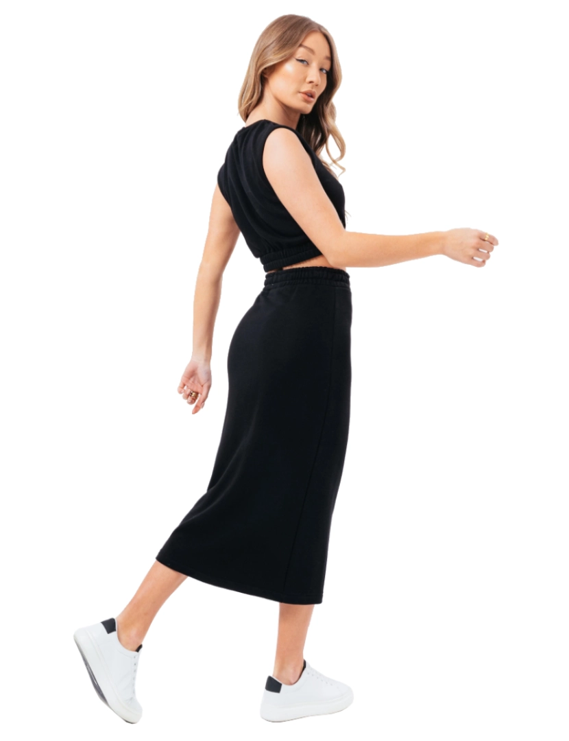 imagem de Sweat Midi Skirt Loungewear Set, Saias pretas, T-shirt2