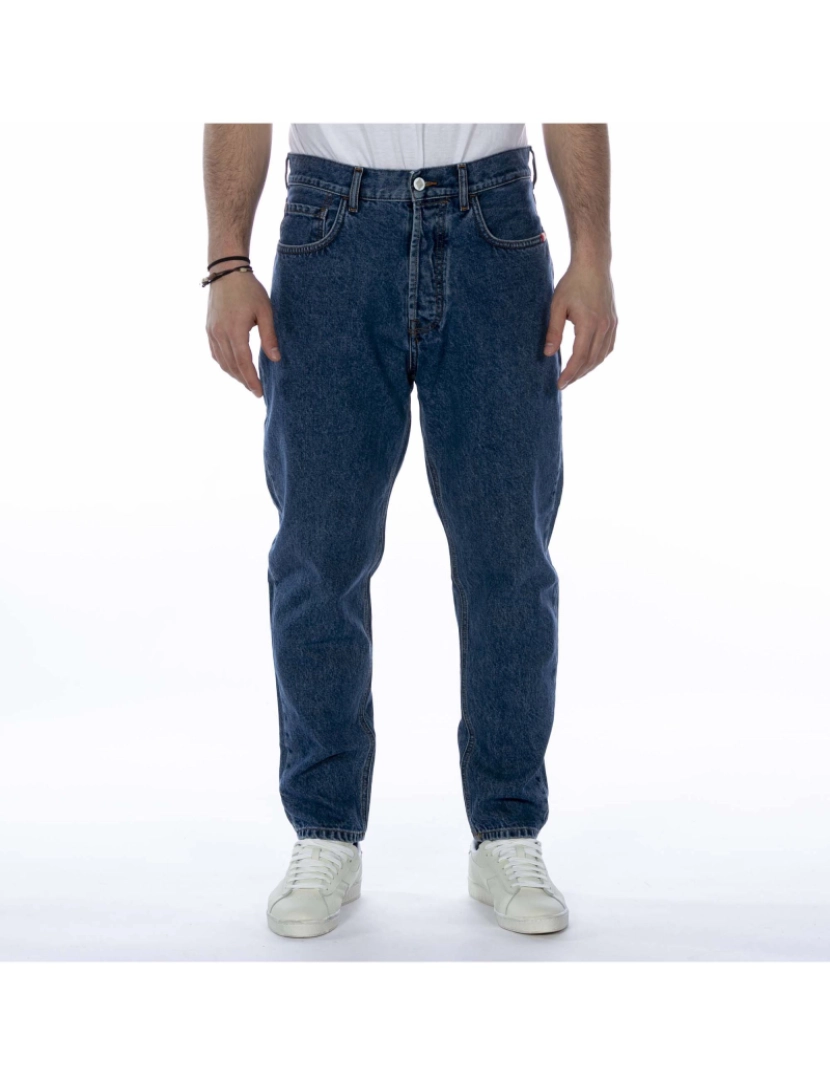 Amish - Jeans Amish Jeremiah Denim Pedra Wash Azul