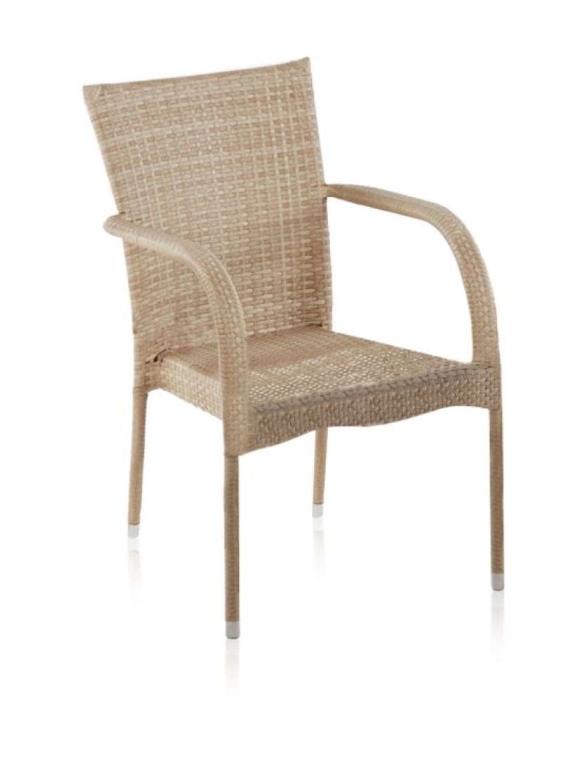imagem de Conjunto de 2 cadeiras de exterior Xara Rattan 60 x 91 x cm5