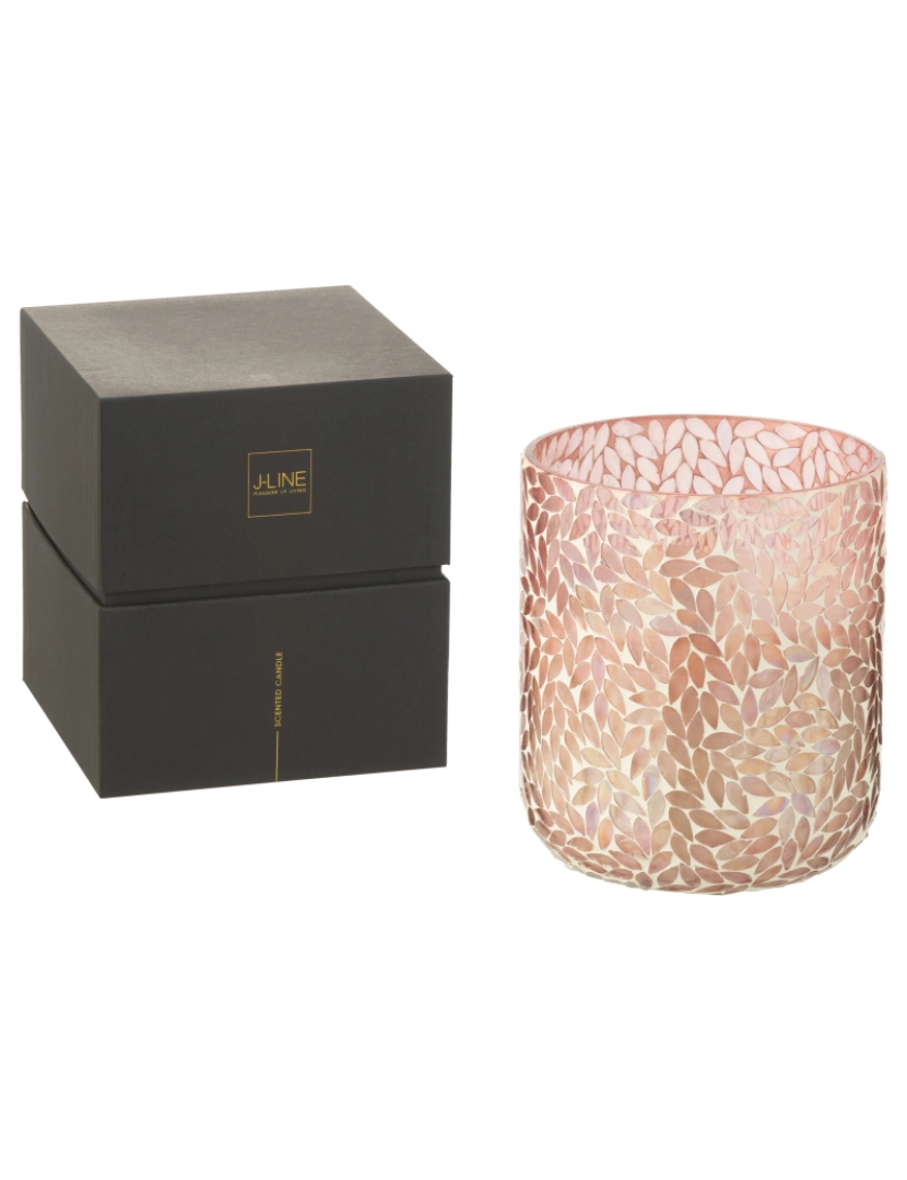 imagem de J-Line Candle Perfume Tender Pink Wax Rosa Grande - 120 Horas1