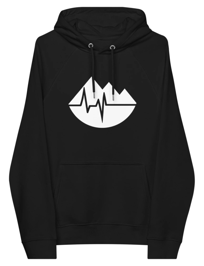 Awak - Unisex Eco Hoodie - Love for the Mountains - Black, XS