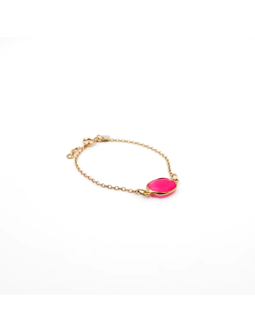 L'atelier Des Dames - Pulseira de pedra rosa Calcedony - Cathy