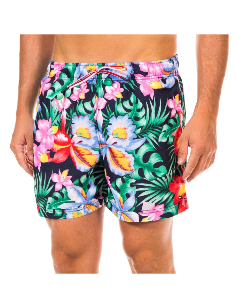 Tommy Hilfiger Beachwear - Fato de banho masculino ajustável com atacadores EH87873746-416