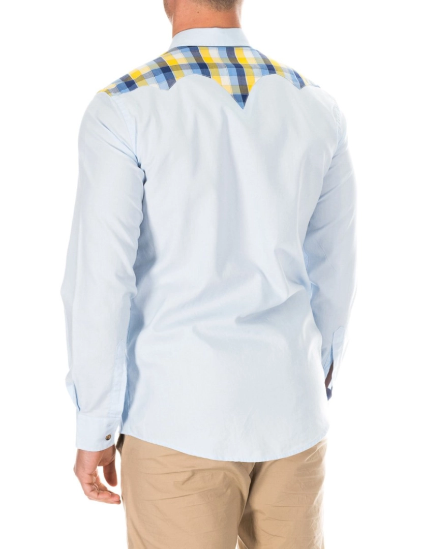 imagem de Camisa masculina de manga comprida com gola e lapela BFH03903