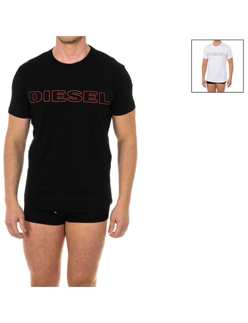 Diesel - Pack 2 T-shirt Homem Preto branco