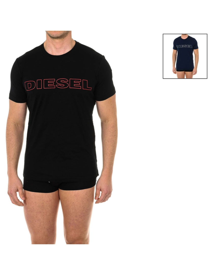 Diesel - Pack 2 T-shirt Homem Azul marinho , preta