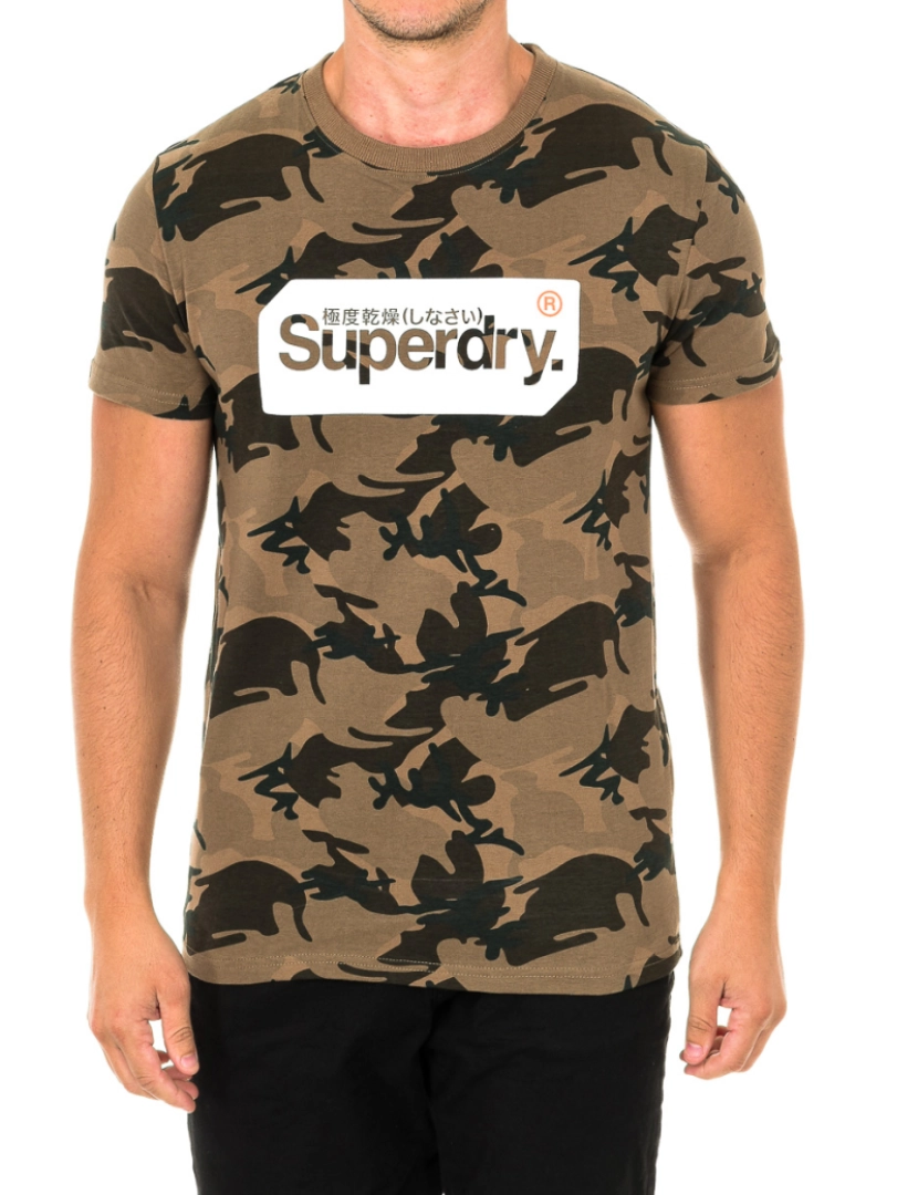 Superdry - TShirt masculina de manga curta com gola redonda M1010083B