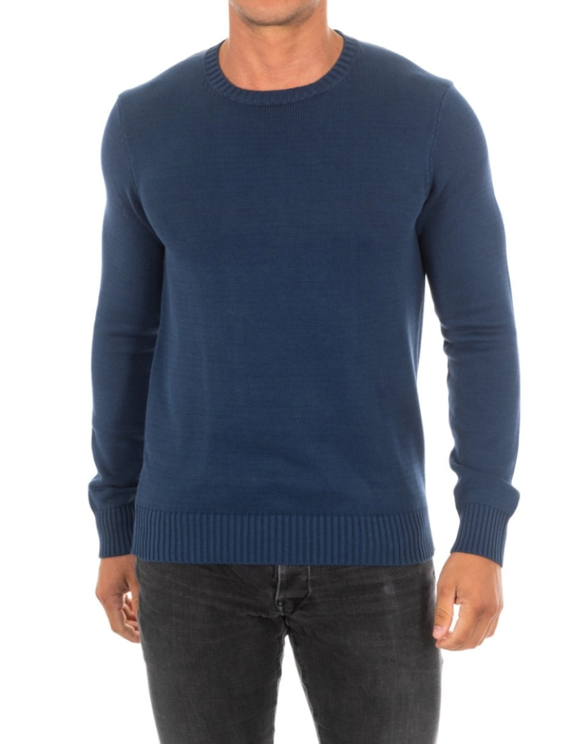 imagem de Suéter masculino de manga comprida com gola redonda HM7017521