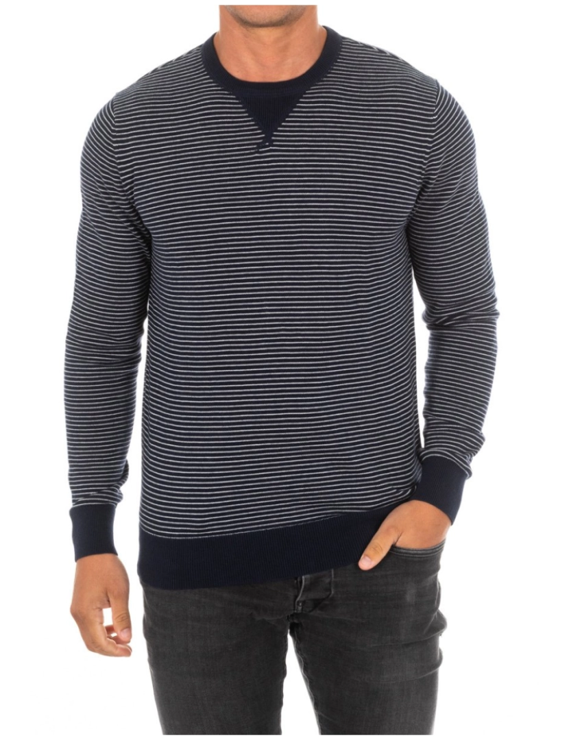 imagem de Suéter masculino de manga comprida com gola redonda HM7017611