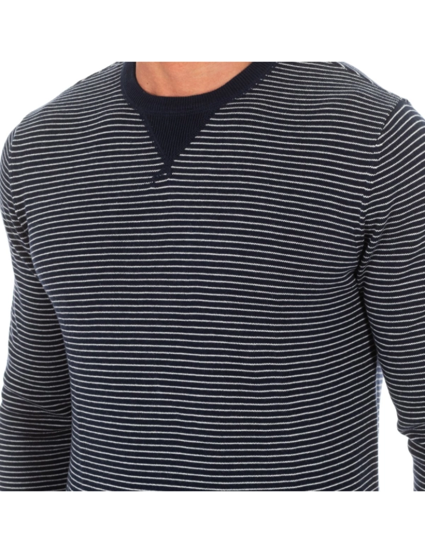 imagem de Suéter masculino de manga comprida com gola redonda HM7017612