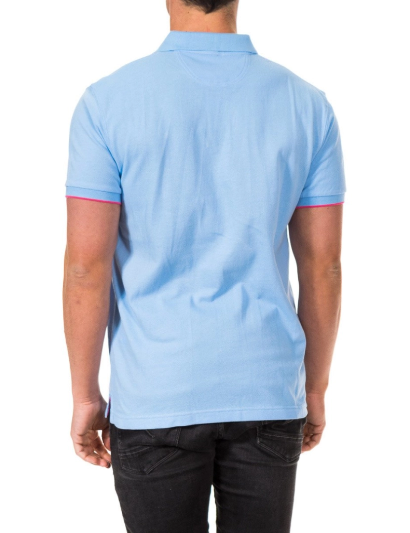 imagem de Camisa pólo masculina de manga curta com gola de lapela HM5612313