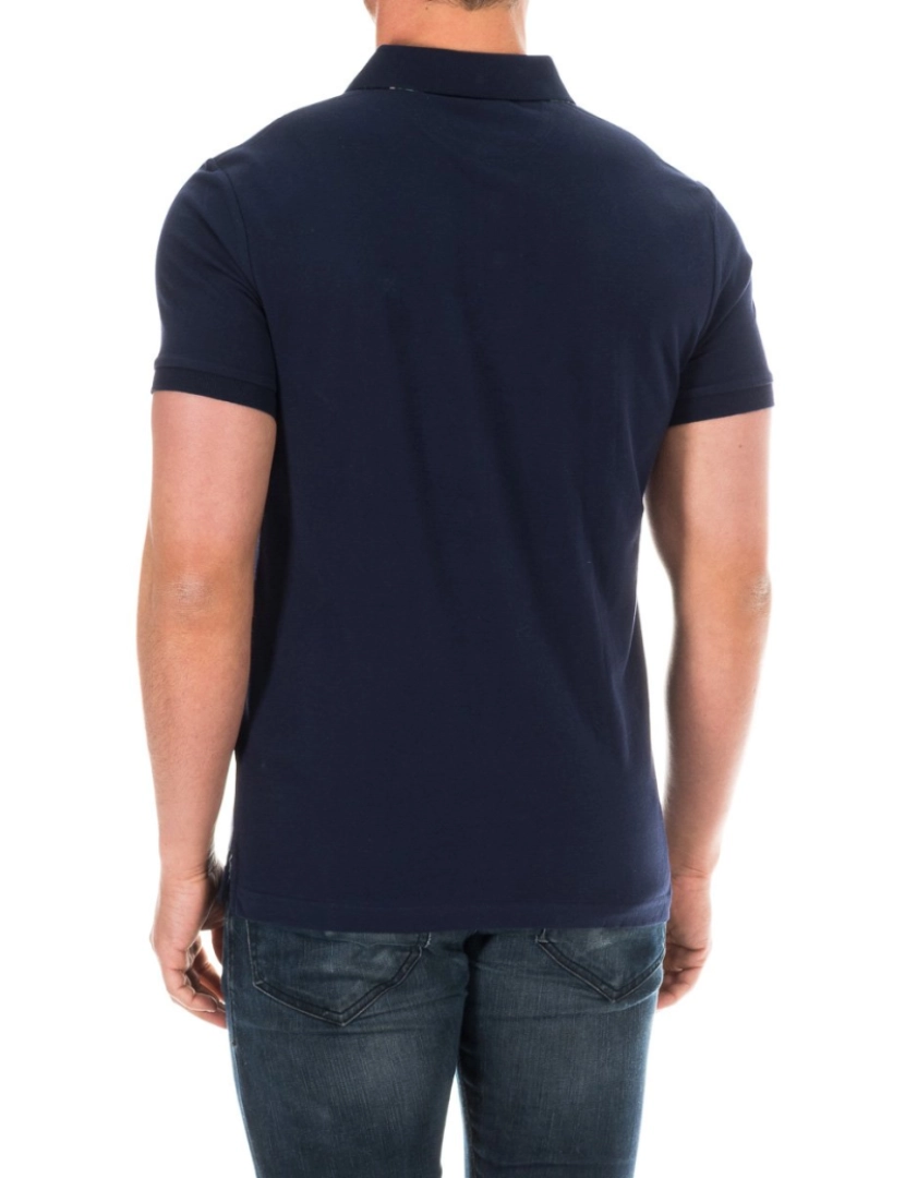 imagem de Camisa pólo masculina de manga curta com gola de lapela HM5617983