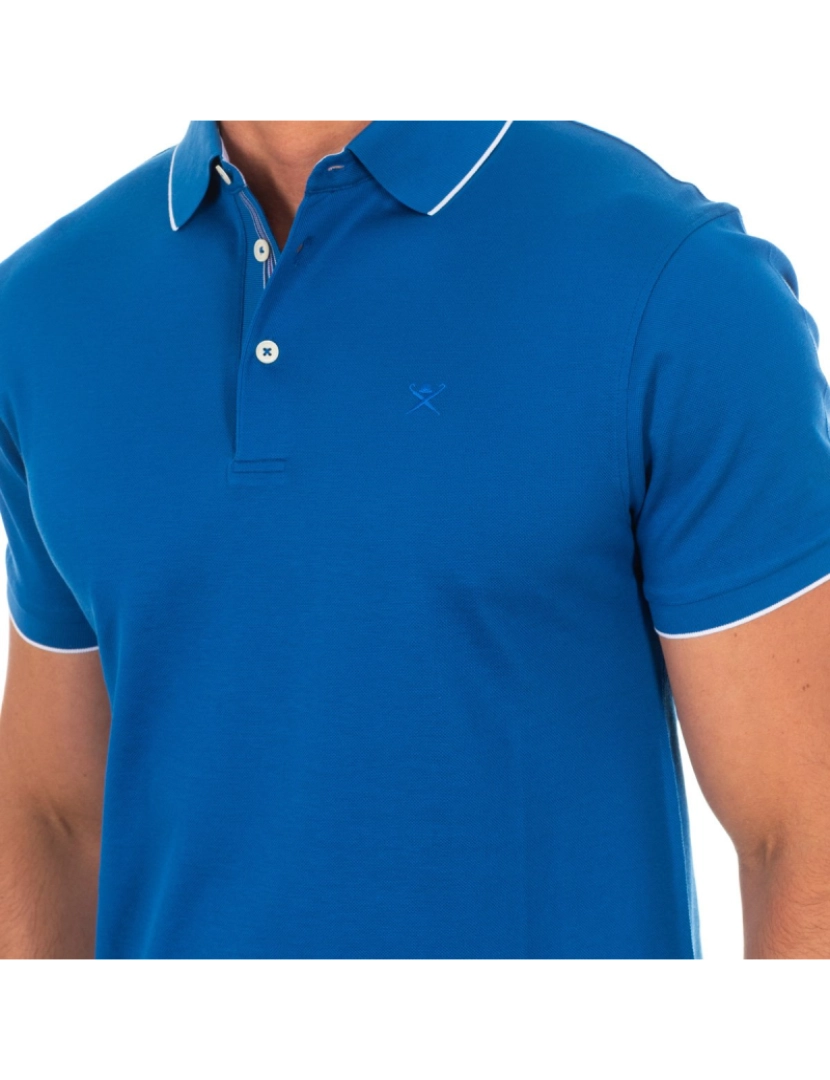 imagem de Camisa pólo masculina de manga curta com gola de lapela HM5618012
