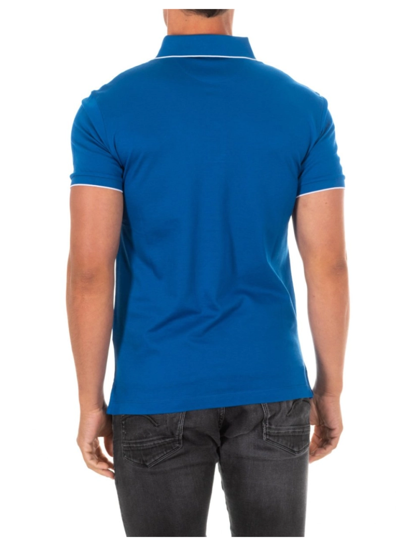 imagem de Camisa pólo masculina de manga curta com gola de lapela HM5618013