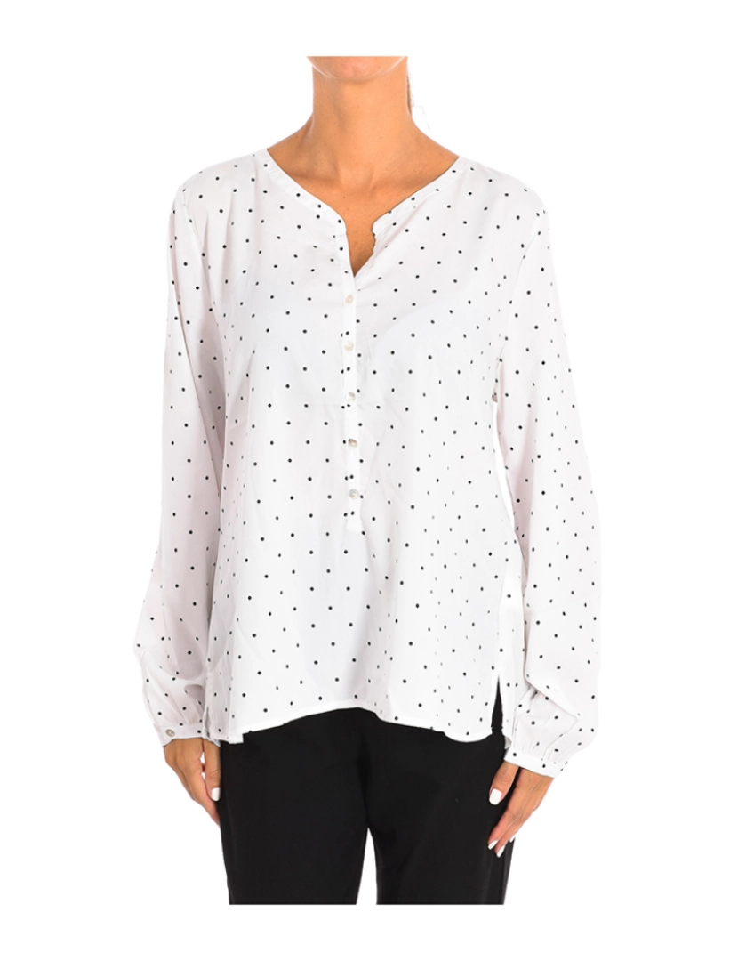 Daniel Hechter - Blusa de Senhora Bolinhas pretas e brancas