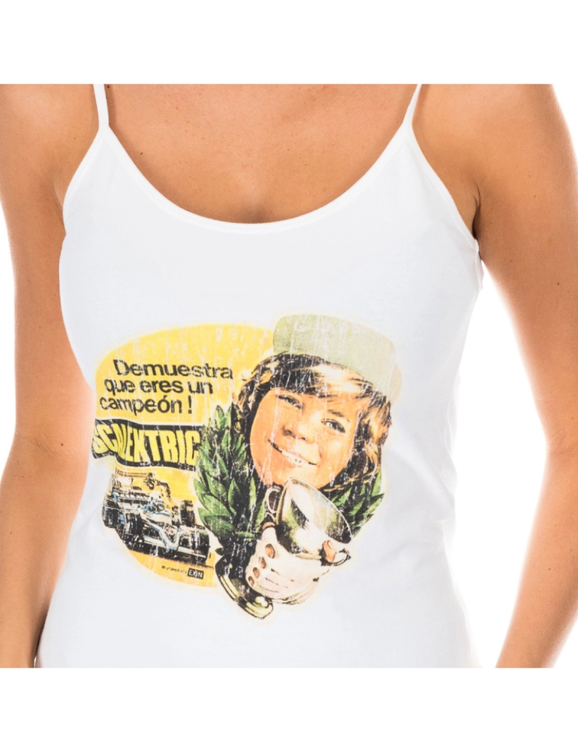 imagem de T-shirt de alças finas com decote redondo ADM0027 mulher2
