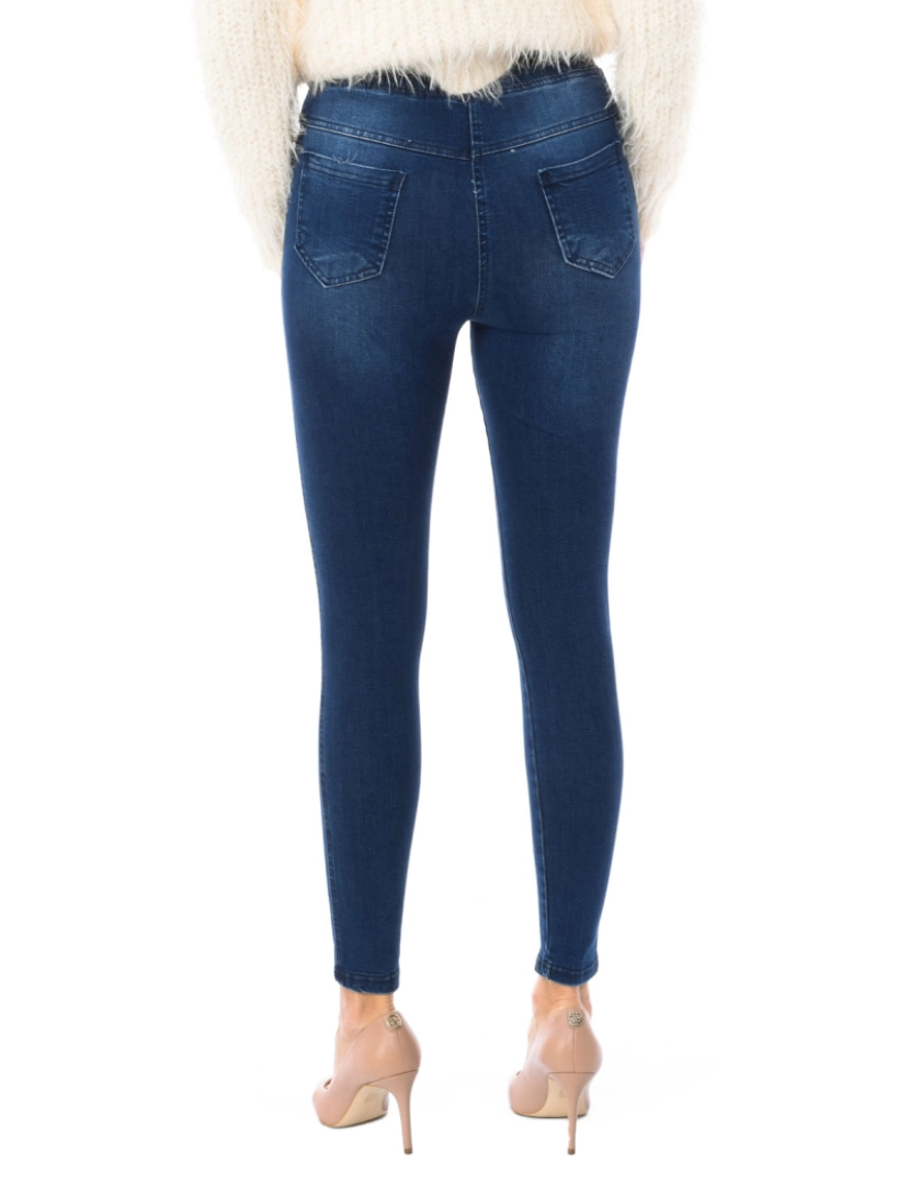 imagem de Calça jeans longa feminina em tecido elástico 1809 estilo legging3