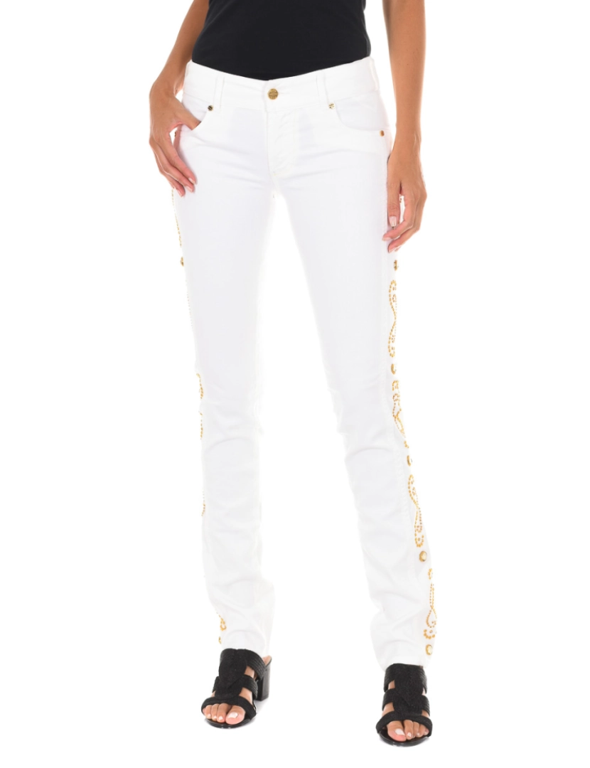 Met - Calça jeans comprida com bainha estreita 10DBF0047-B016 mulher