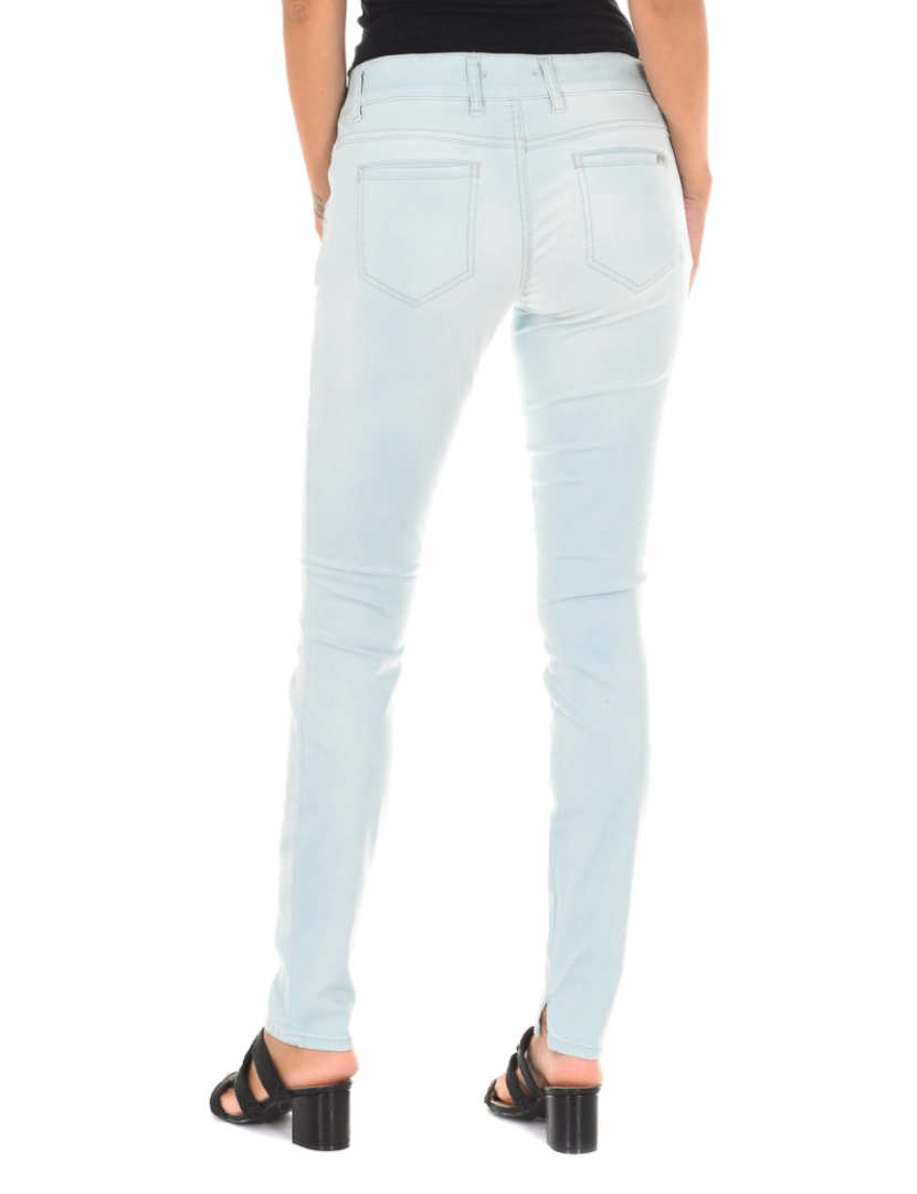 imagem de Calça jeans comprida efeito usado em tecido elástico 70DBF0552-G194 mulher3