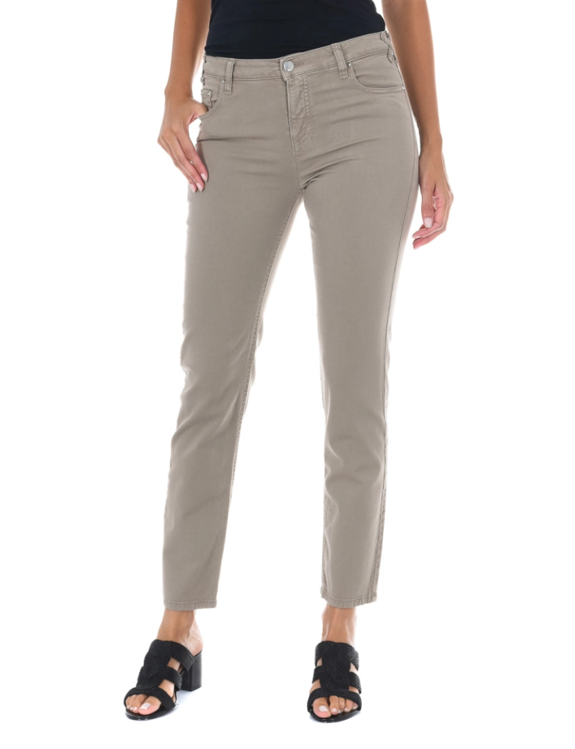 Met - Calça jeans comprida confeccionada em tecido elástico 10DB50255-G239 mulher