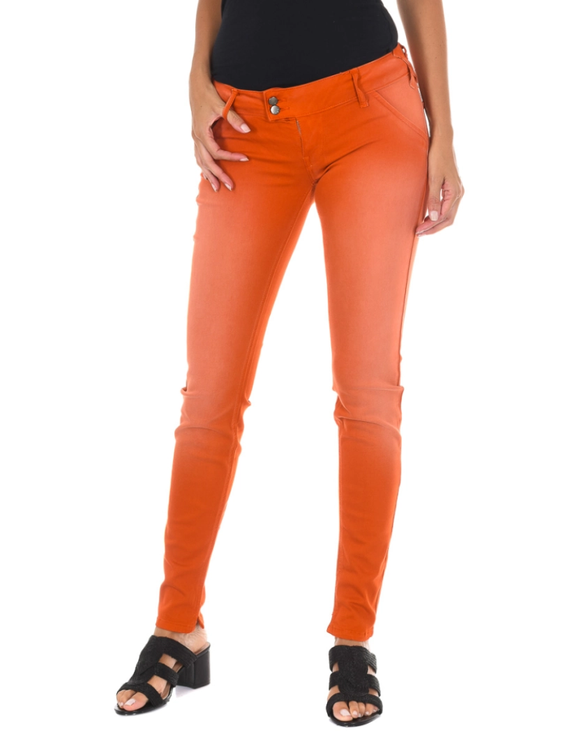 Met - Calça jeans comprida confeccionada em tecido elástico 10DBF0115-G272 mulher