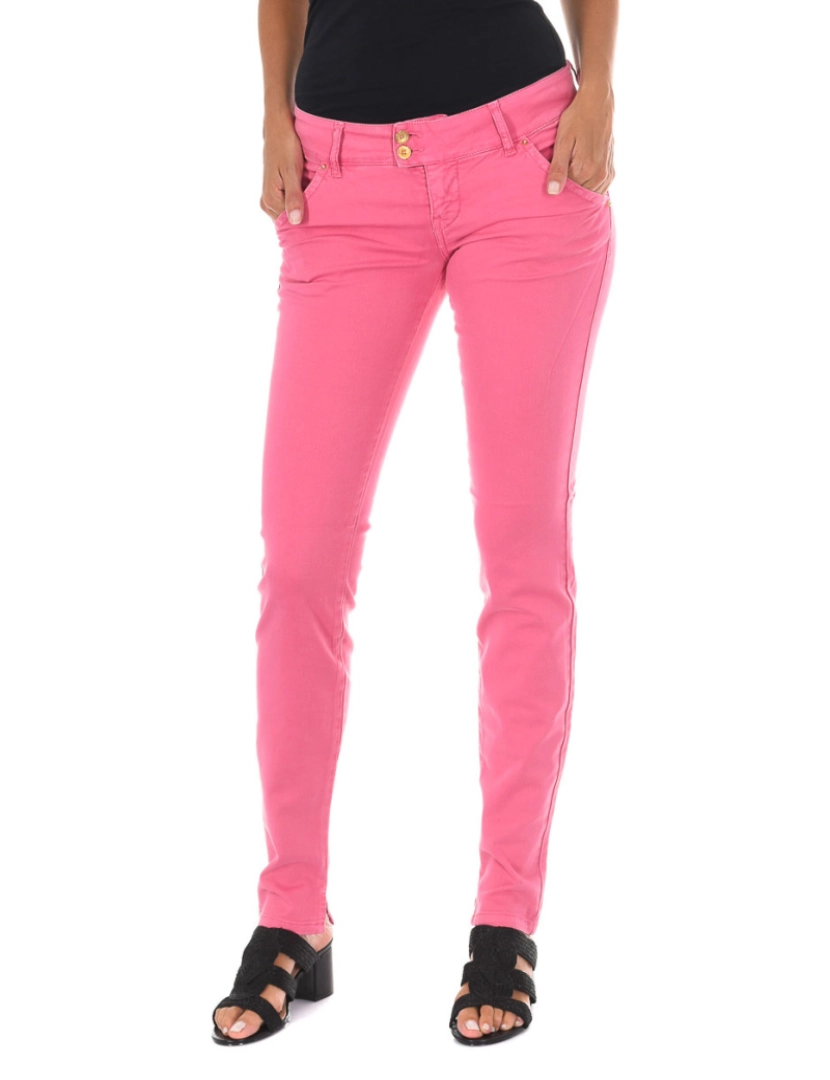 Met - Calças jeans compridas com bainha estreita 70DBF0361-G131 mulher