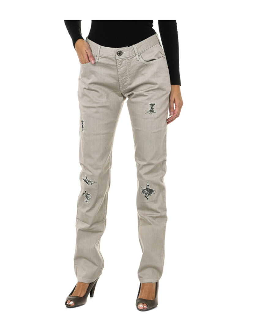 Armani Jeans - Calças Ganga Senhora Bege