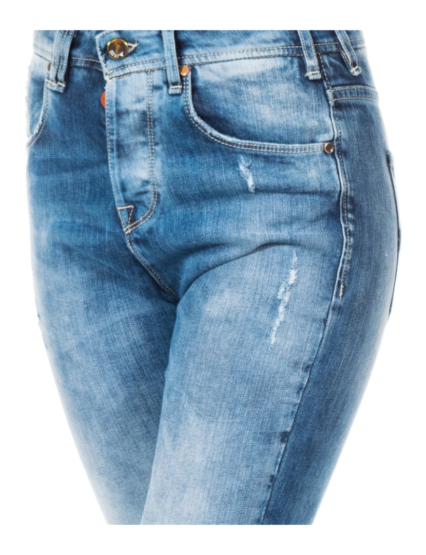 imagem de Calça jeans comprida com corte na barra reta 10DBF0667 mulher2