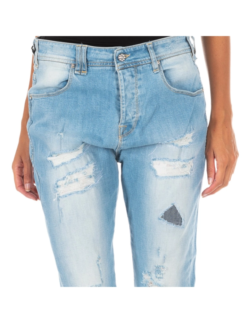 imagem de Calça jeans comprida com corte na barra reta 10DBF0667 mulher2