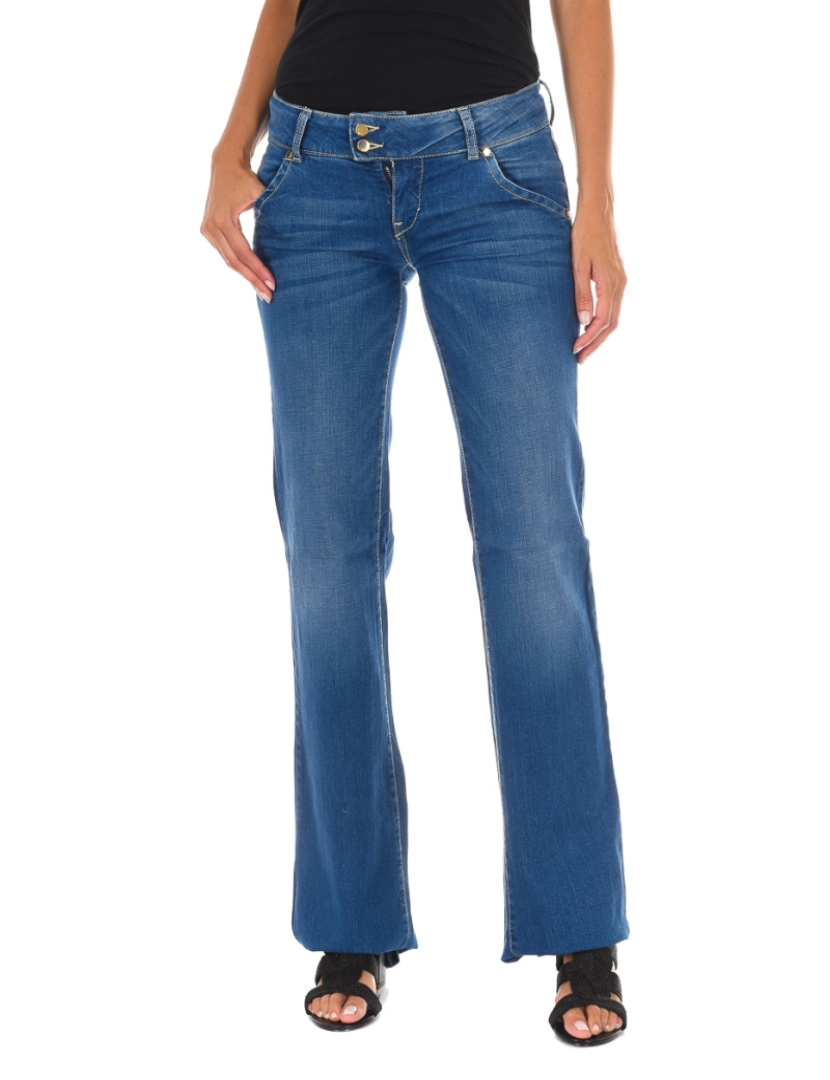 imagem de Jeans longos queimados efeito usado 10DBF0599 mulher1