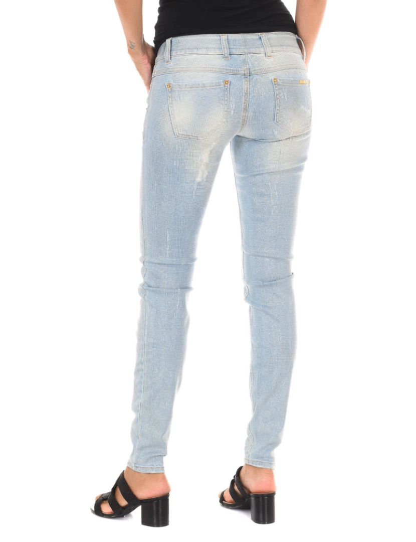 imagem de Calça jeans comprida efeito rasgado com bainha estreita 10DBF0115 mulher3