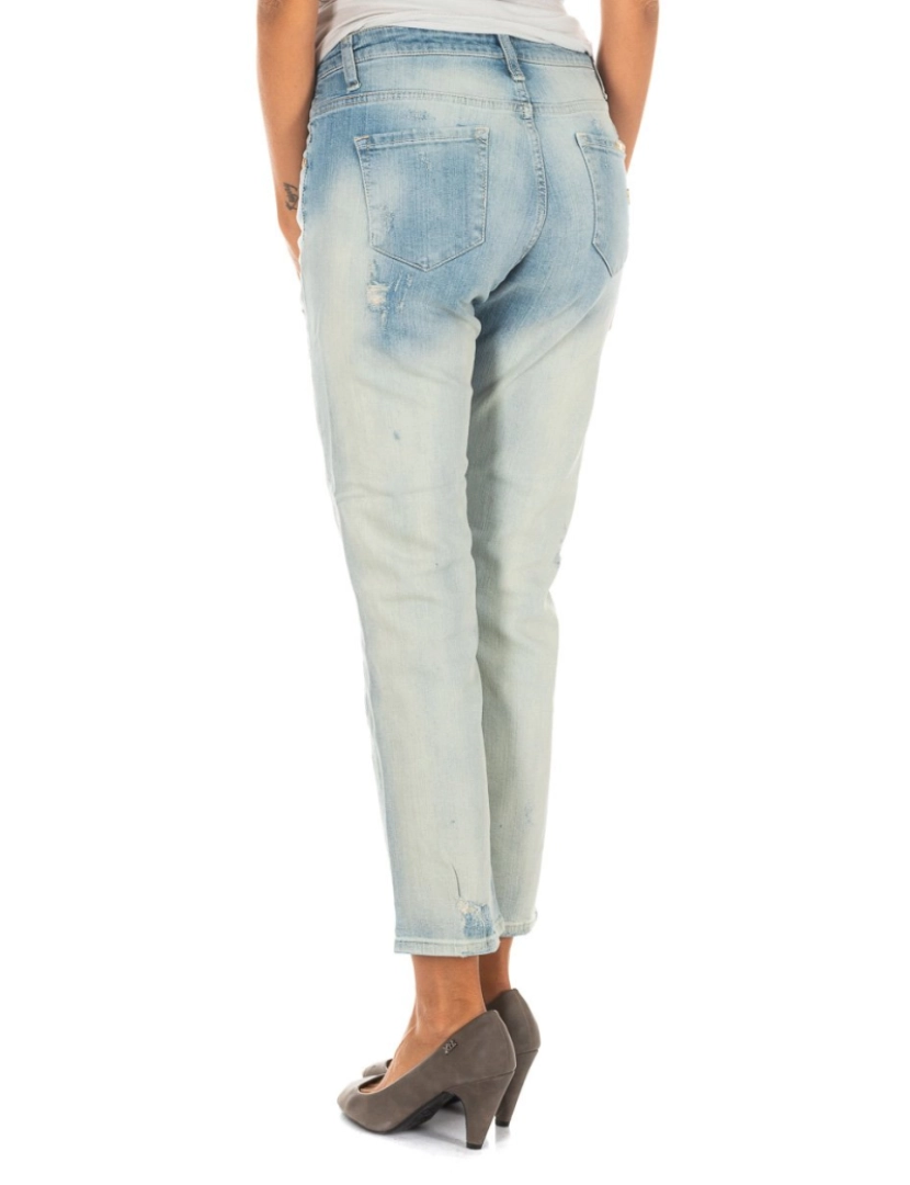 imagem de Calça jeans comprida com corte na barra reta 10DBF0231 mulher3