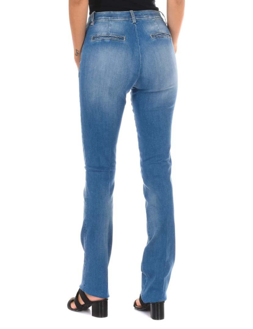 imagem de Calça jeans comprida usada efeito com tecido elástico 70DBF0248 mulher3