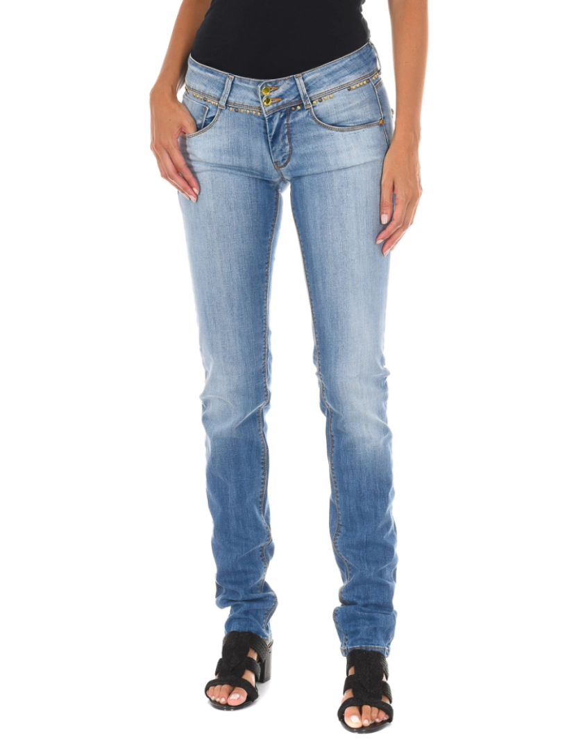 imagem de Calça jeans comprida com barra estreita 10DB50159 mulher1