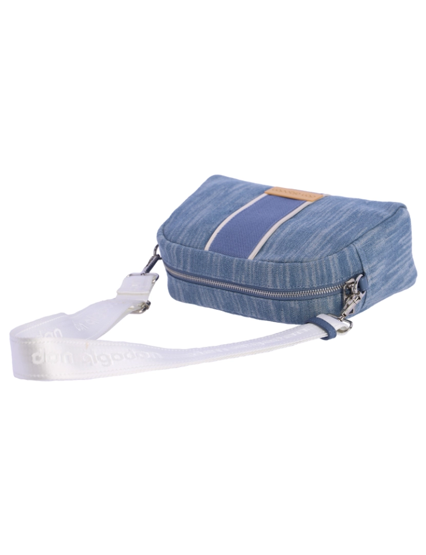 imagem de Bolso Bandolera Para Mulher De Don Algodon Bianca Azul Denim Com Cremallera4