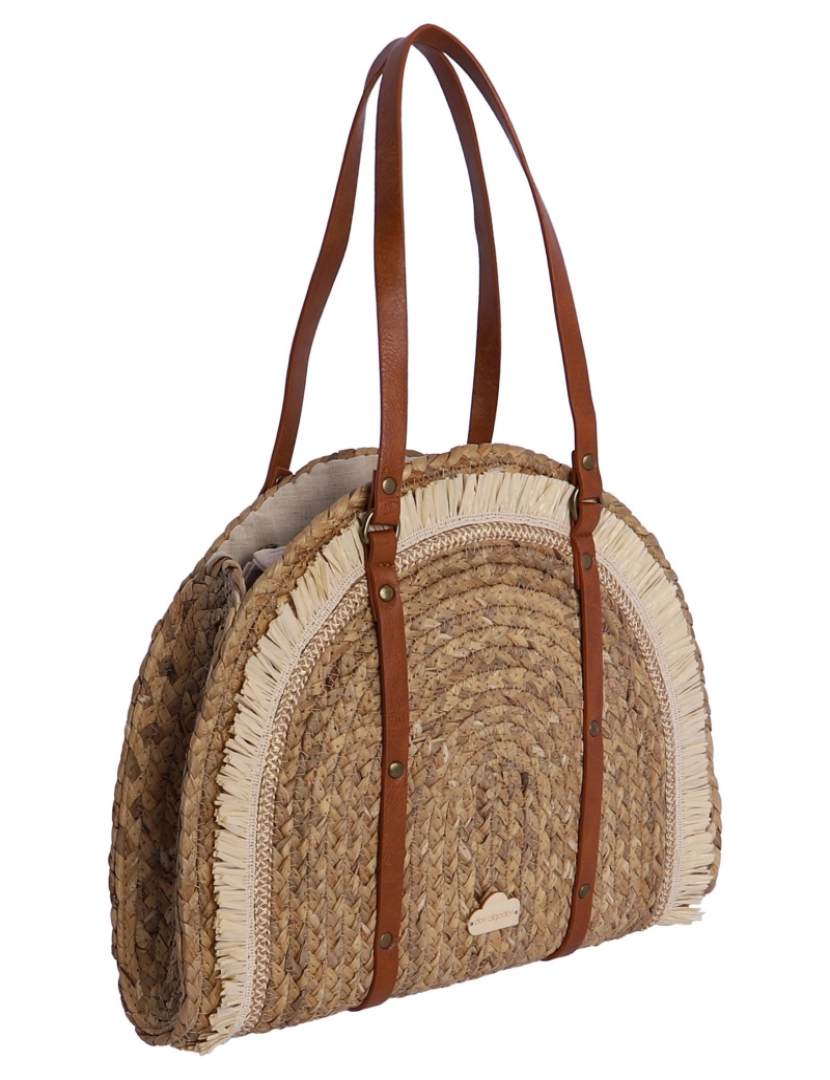 imagem de Bolso Shopper Para Mulher Don Algodon Lora De Rafia Natural2