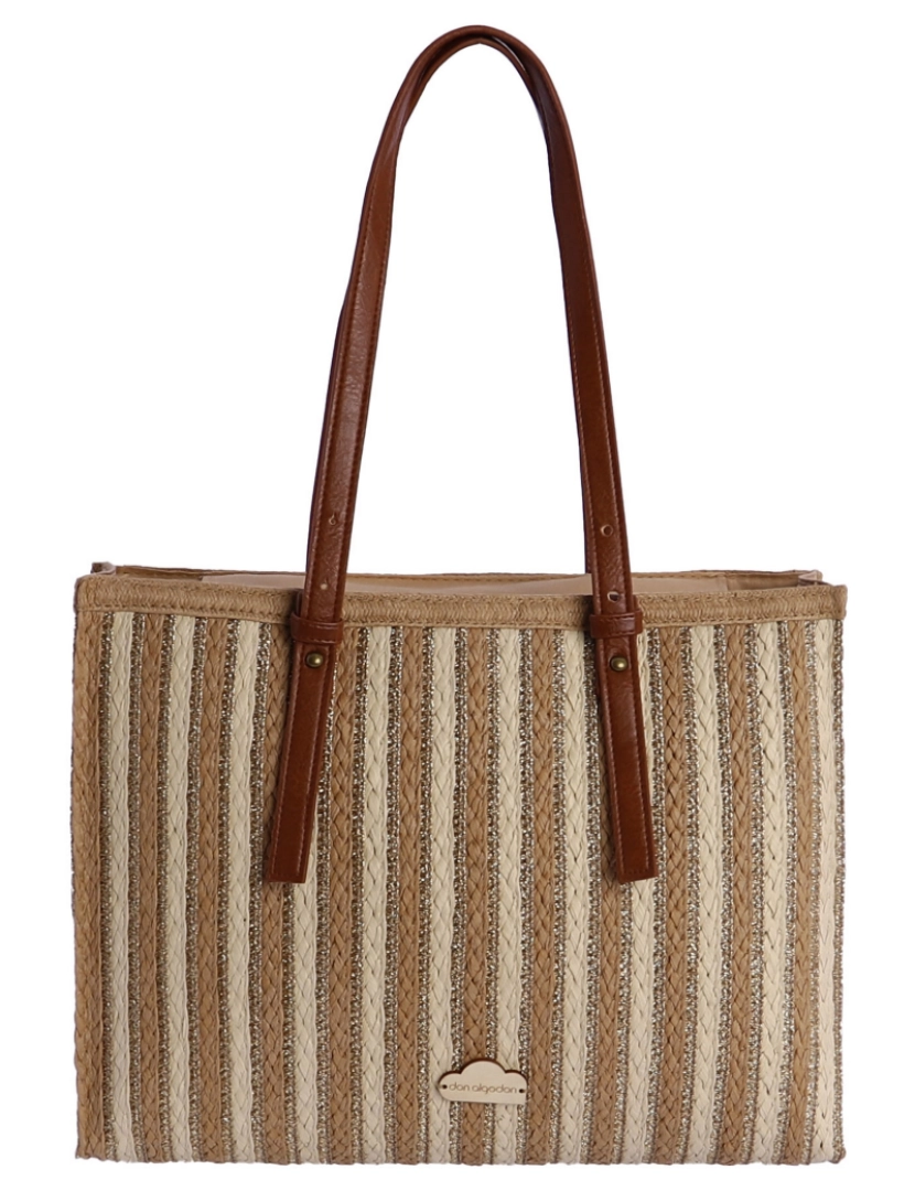 imagem de Bolso Shopper Para Mulher Don Algodon Lucina De Rafia Natural1