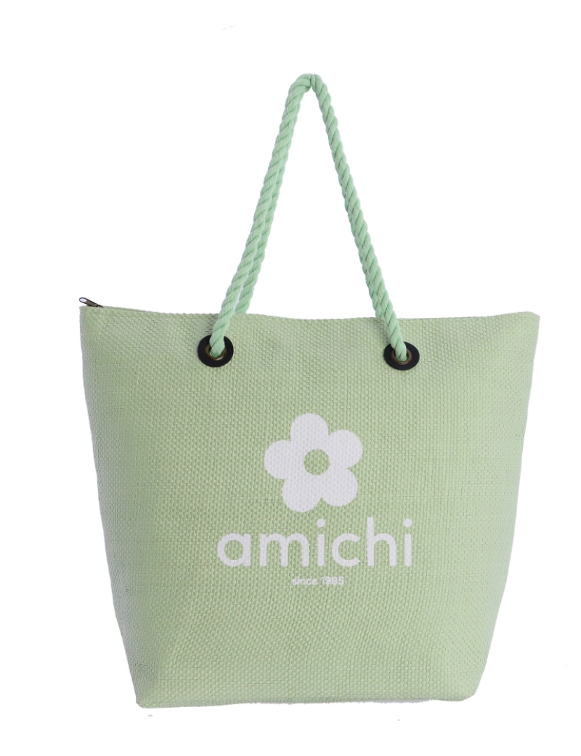 Amichi - Bolso De Praia Para Mulher Amichi Onfalia De Rafia