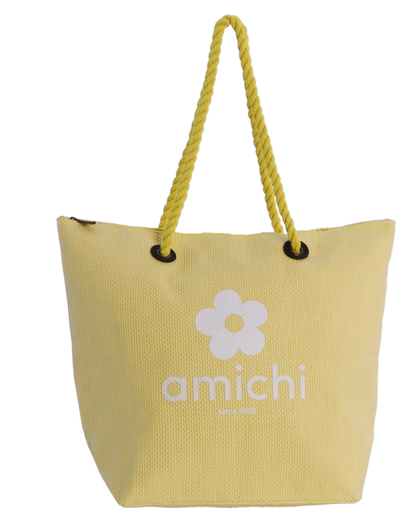 Amichi - Bolso De Praia Para Mulher Amichi Onfalia De Rafia