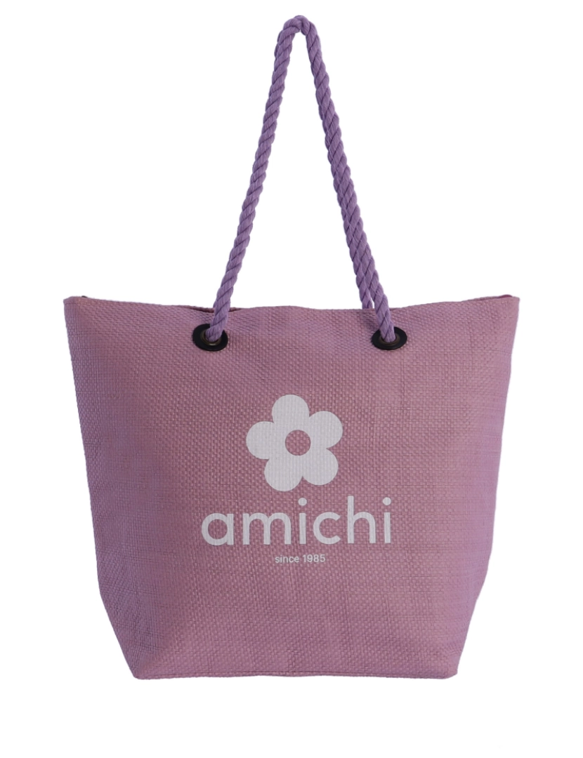 Amichi - Bolso De Praia Para Mulher Amichi Onfalia De Rafia