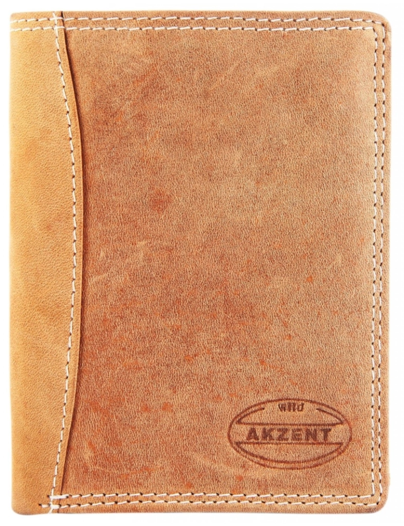 Akzent - Akzent Carteira em Couro Genuíno 12 x 9 cm com Proteção RFID