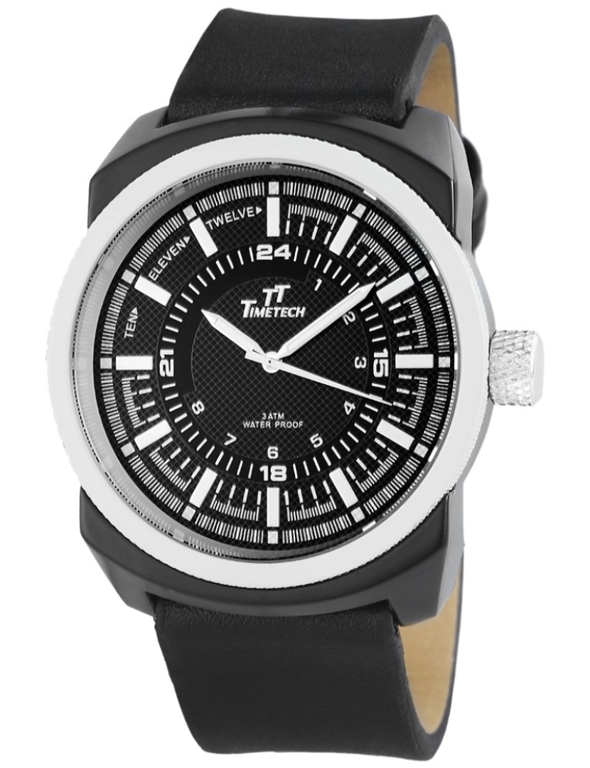 Timetech - TimeTech Relogio Homem com Bracelete em Pele Sintética