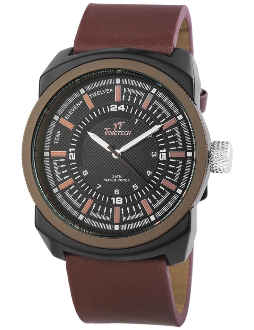 imagem de TimeTech Relogio Homem com Bracelete em Pele Sintética1