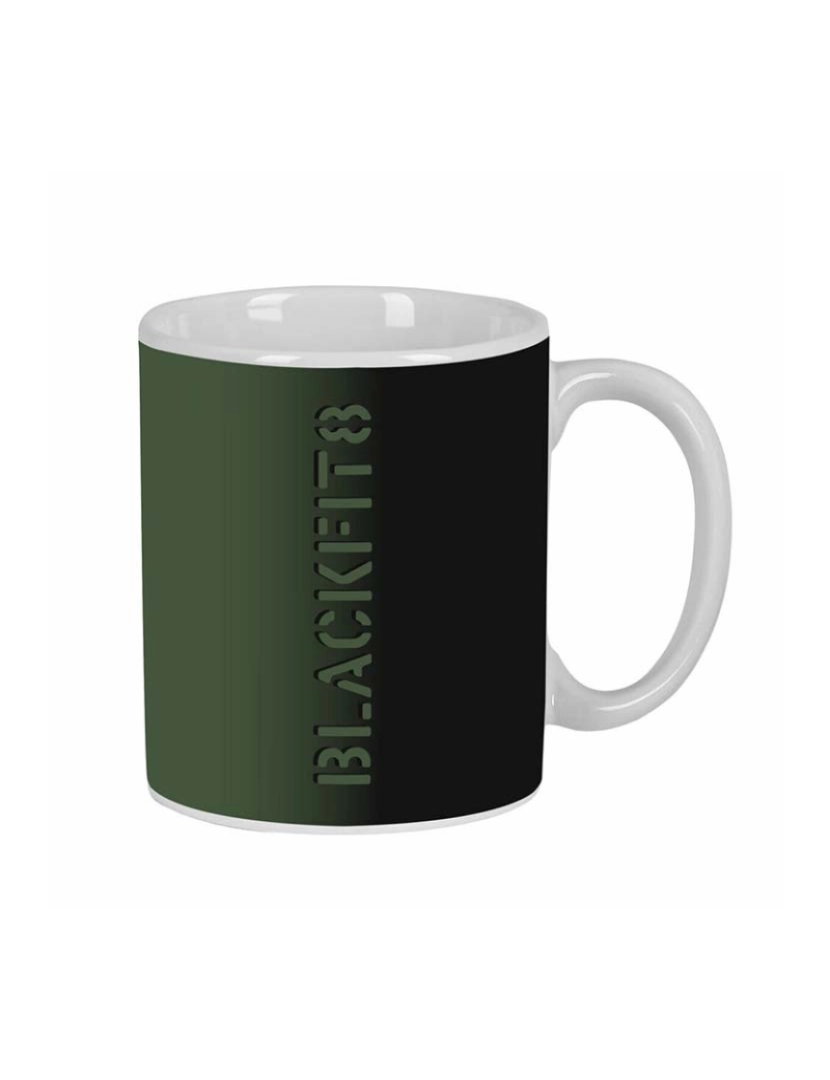 Blackfit8 - Caneca BlackFit8 Gradient Ceramic Preto Verde Exército (350 ml)