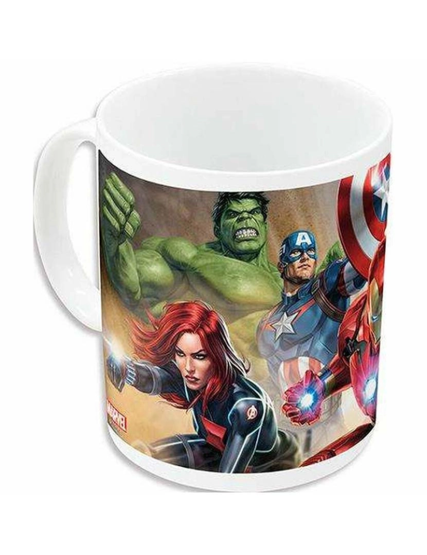 Avengers - Caneca The Avengers Infinity Branco Cerâmica Vermelho 350 ml