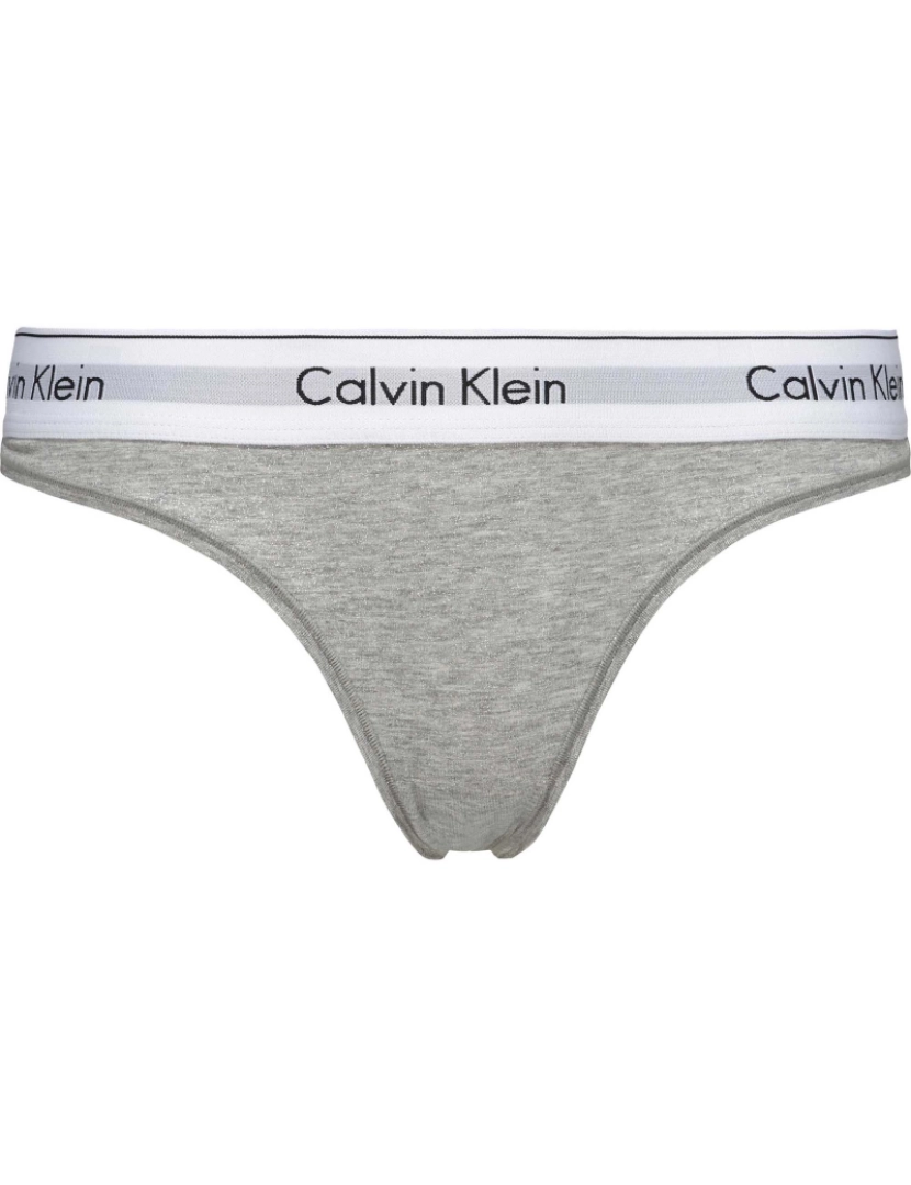 Calvin Klein - Calvin Klein Thong Cinza Heather Cueça