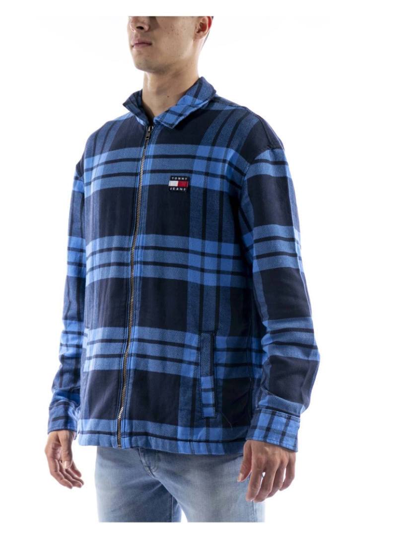 imagem de Camisa Tommy Hilfiger Buffalo Check Azul2