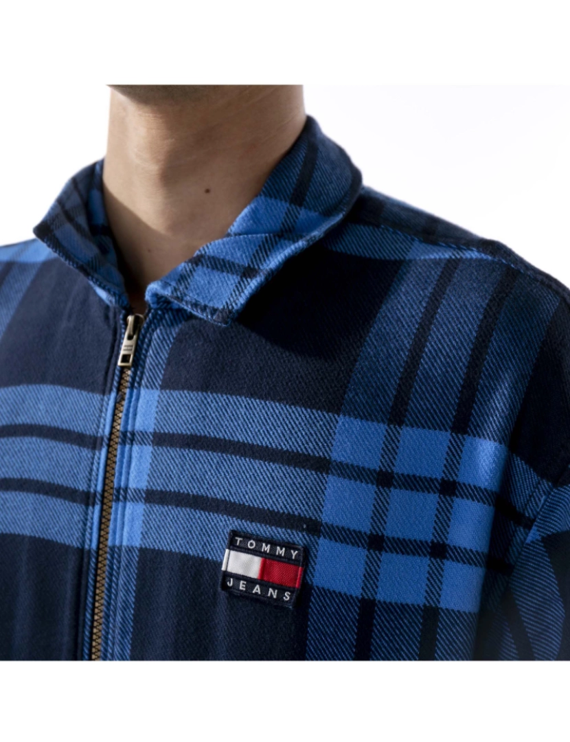 imagem de Camisa Tommy Hilfiger Buffalo Check Azul5