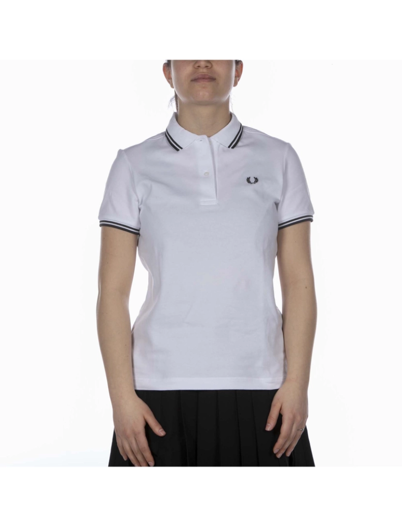 Fredperry - Camisa Polo Fred Perry Twin Twin Branca